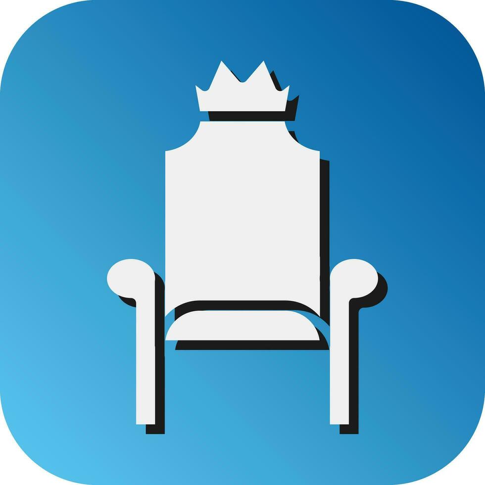 Throne Vector Glyph Gradient Background Icon For Personal And Commercial Use.