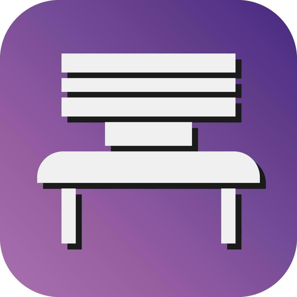 Bench Vector Glyph Gradient Background Icon For Personal And Commercial Use.