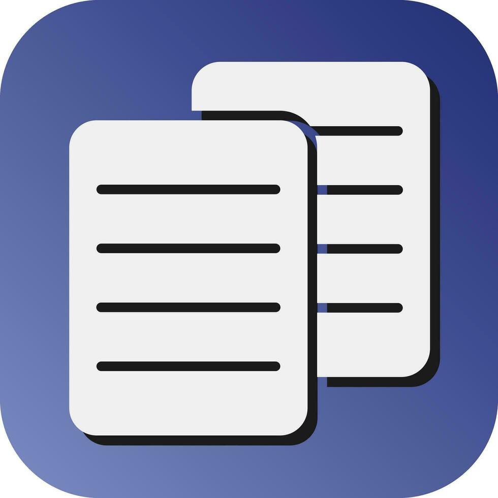 Content Copy Vector Glyph Gradient Background Icon For Personal And Commercial Use.