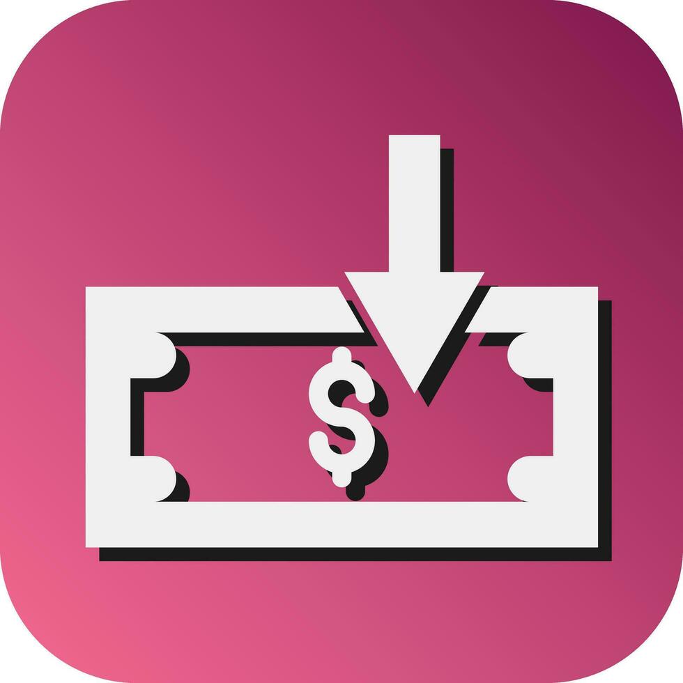 Cost Per Click Vector Glyph Gradient Background Icon For Personal And Commercial Use.
