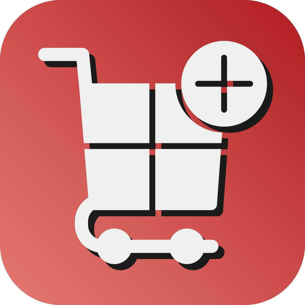 Add To Cart Vector Glyph Gradient Background Icon For Personal And Commercial Use.
