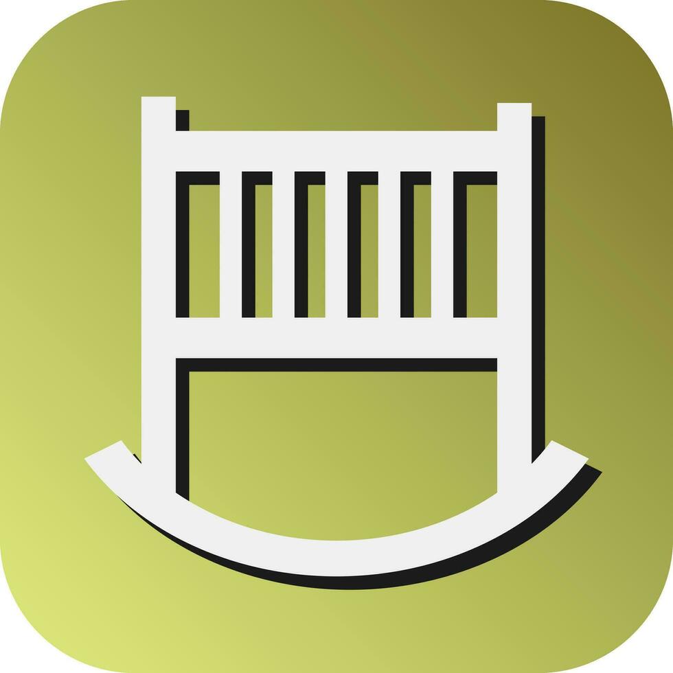Baby Crib Vector Glyph Gradient Background Icon For Personal And Commercial Use.