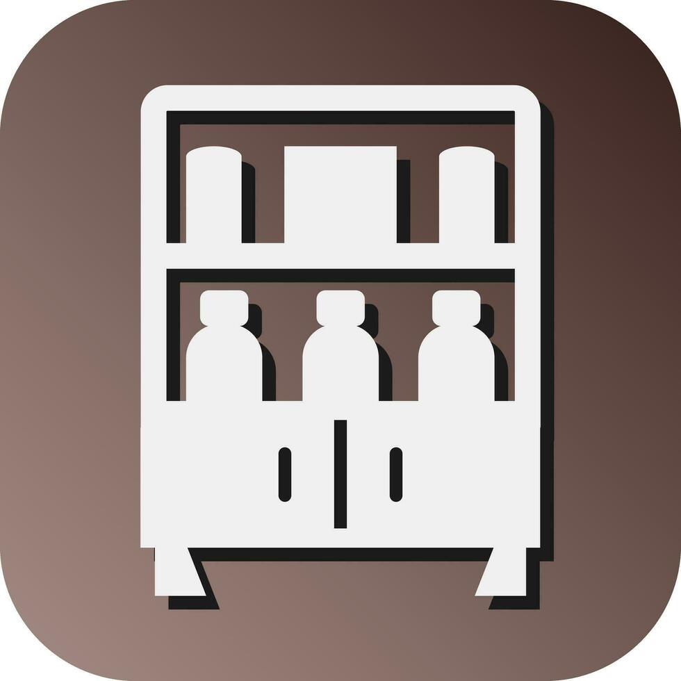 Shelves Vector Glyph Gradient Background Icon For Personal And Commercial Use.