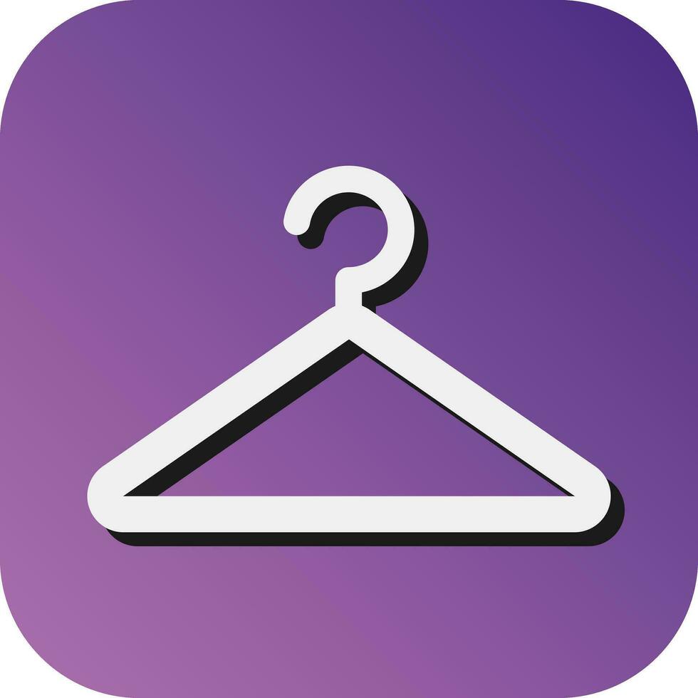 Cloth Hanger Vector Glyph Gradient Background Icon For Personal And Commercial Use.