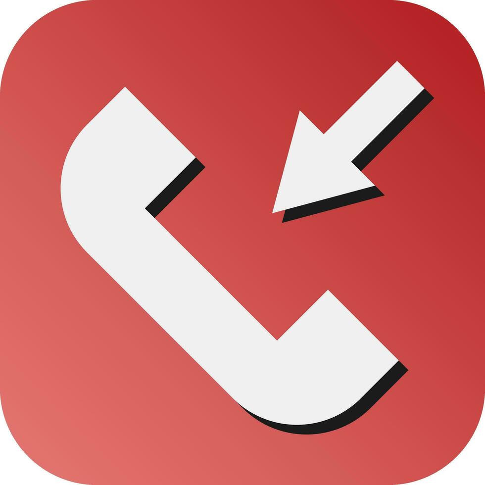 Inbound Vector Glyph Gradient Background Icon For Personal And Commercial Use.