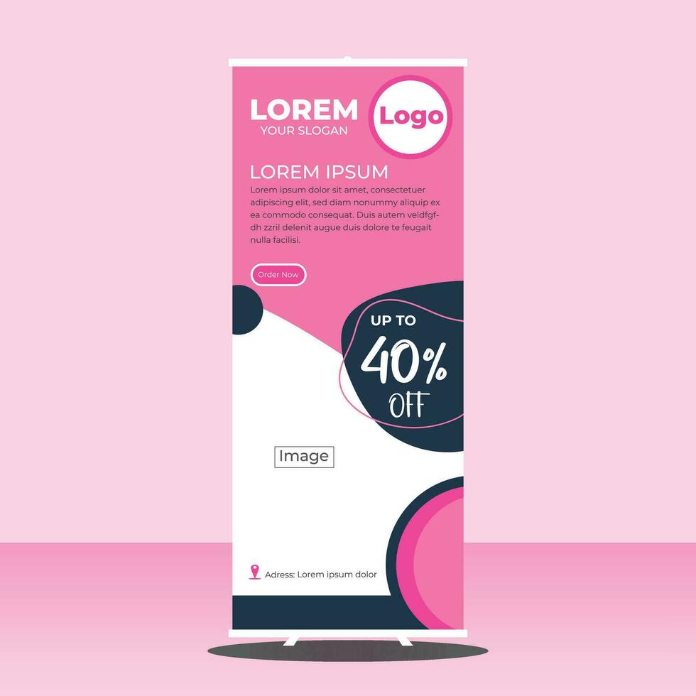 Sale discount Exhibition Banner Template vector