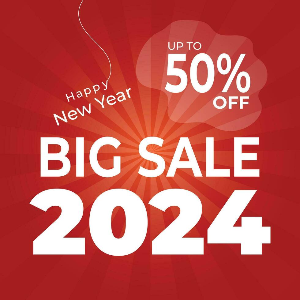 New year social media promotion template vector
