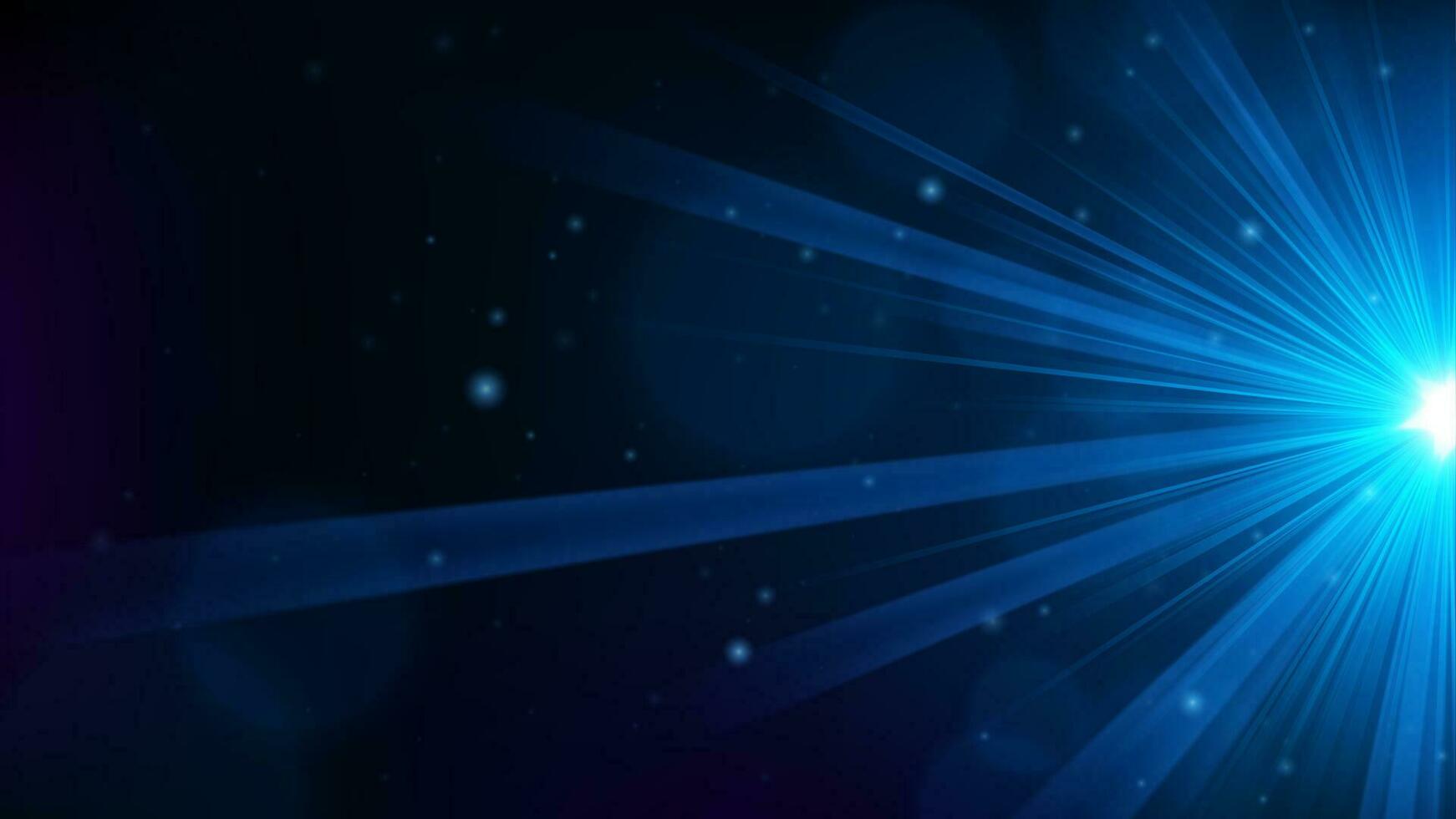 Blue Light Shining From The Edge, Vector Illustration