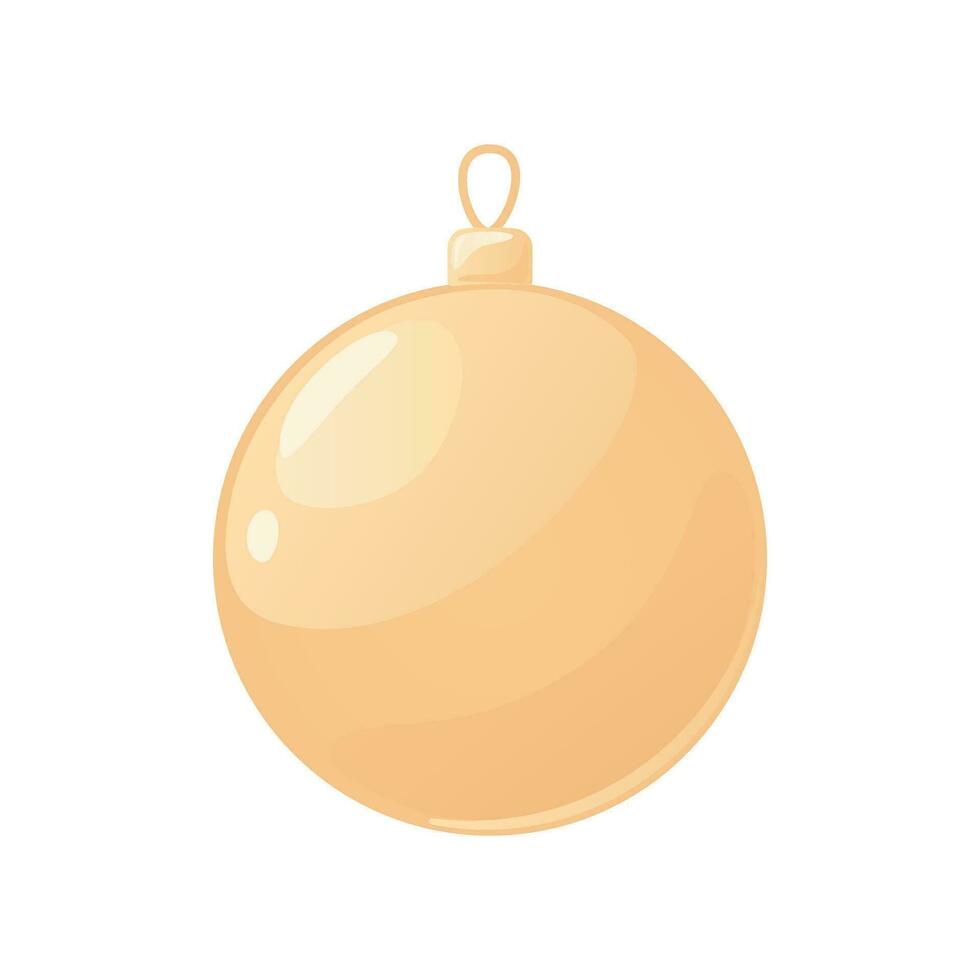 Christmas ornament, bauble, globe vector illustration isolated on white background. Detailed Christmas tree decoration element for holiday patterns, wreathes, frames, packaging, design