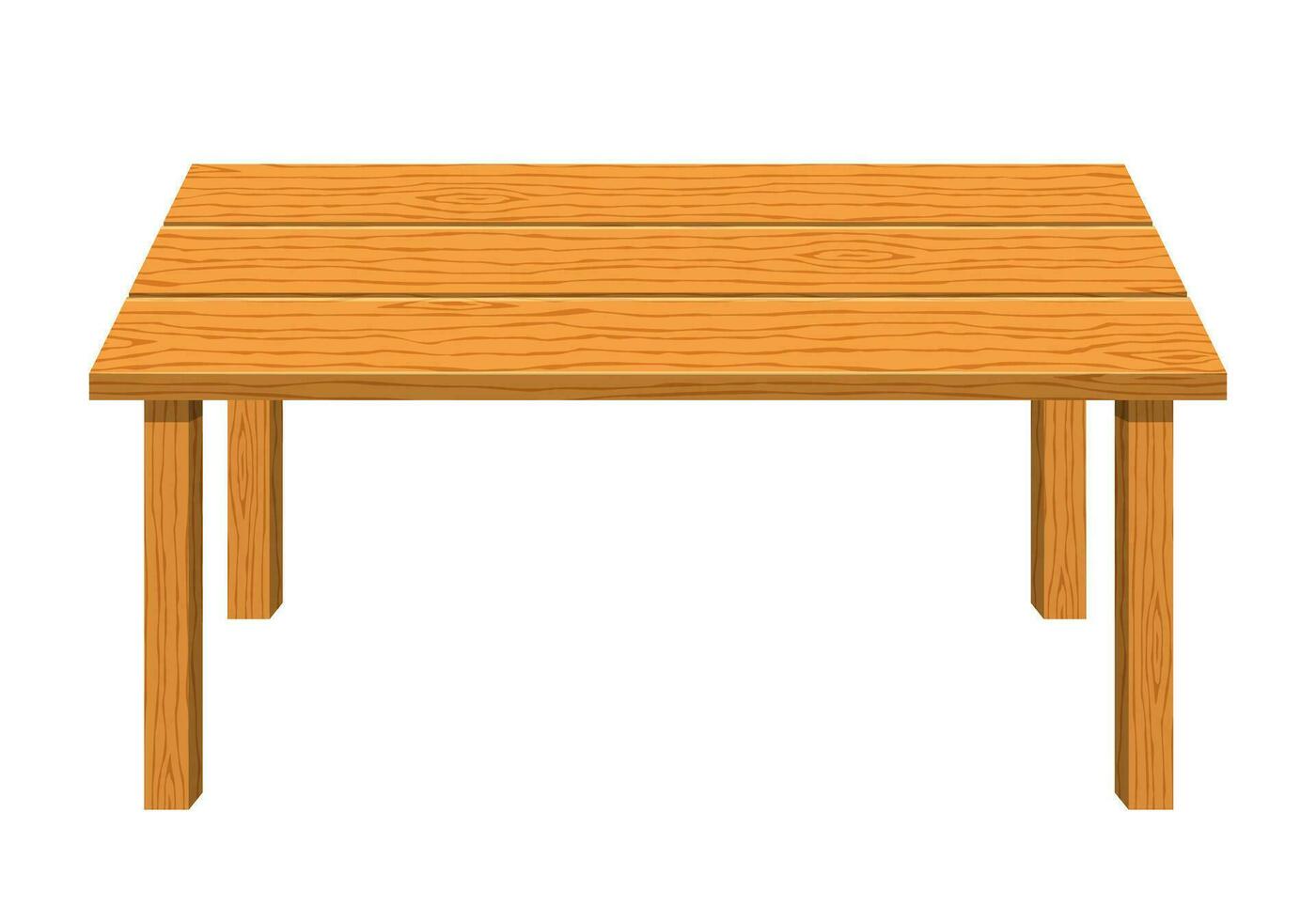 vacío de madera rectangular conformado mesa aislado en blanco antecedentes. marrón comida mesa icono. mueble para casa. vector ilustración.