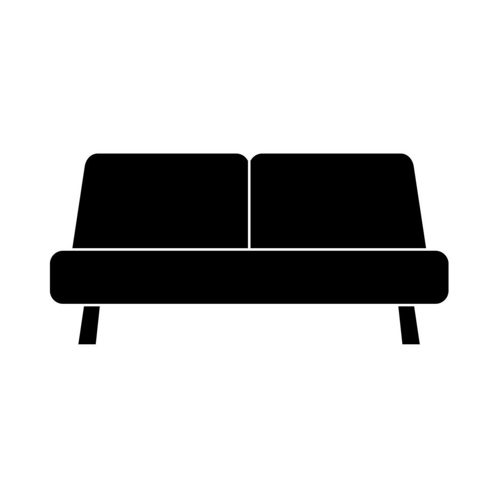 elegante cómodo sofá icono aislado en blanco antecedentes. sofá interior de un vivo habitación o oficina. suave mueble para descanso y relajación hogar. vector ilustración.