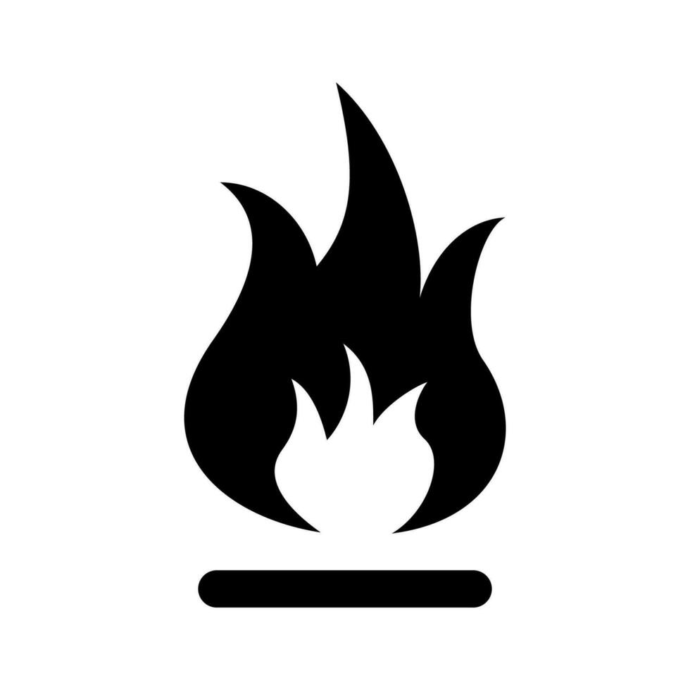 fuego icono, fuego firmar aislado en blanco antecedentes. vector ilustración