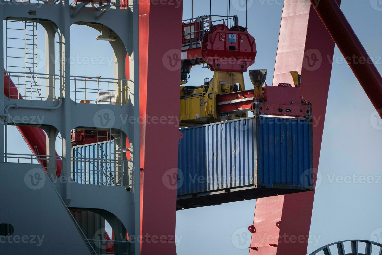 Contrainer bridge in the port of Hambrg photo