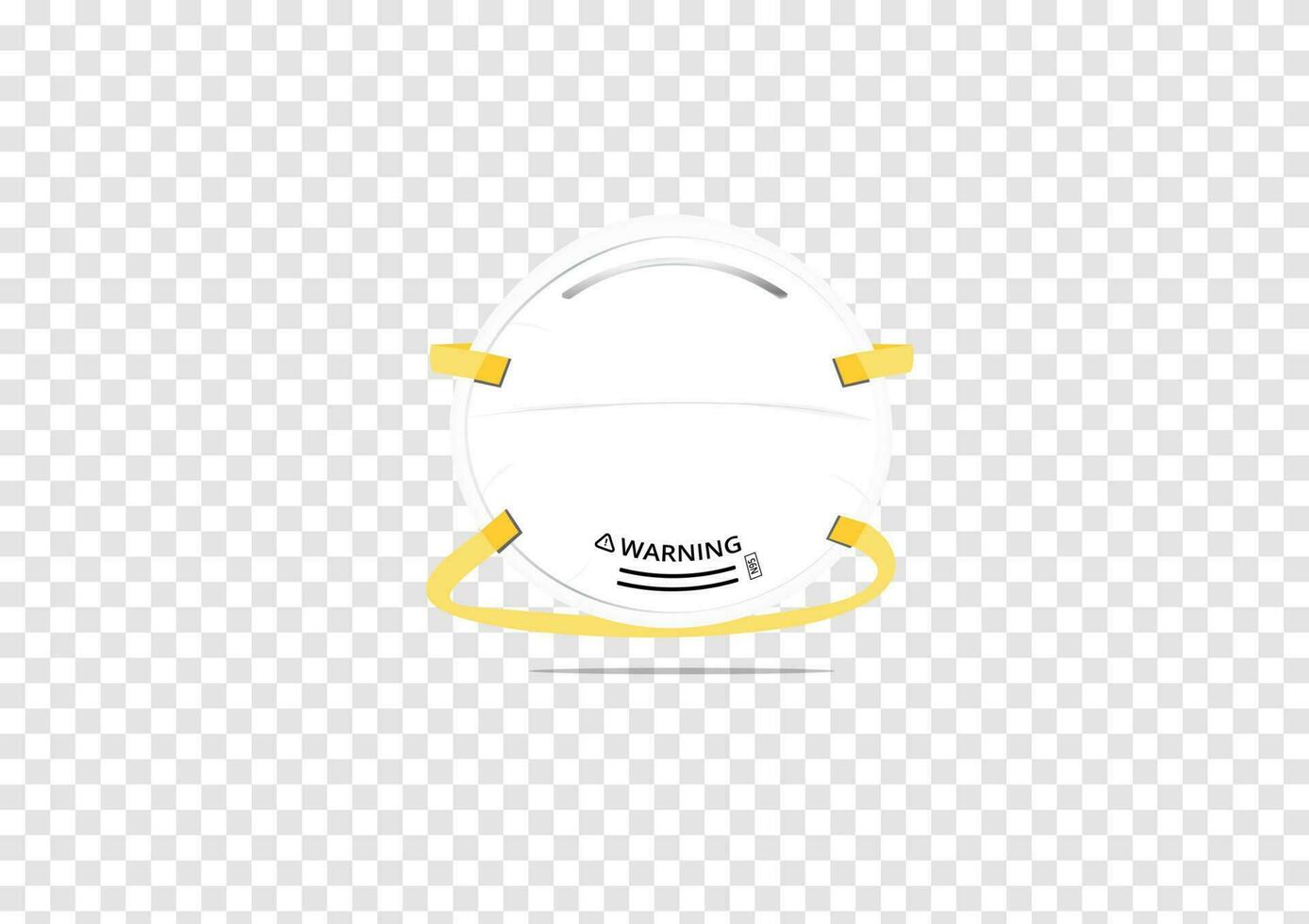 N95 mask to corona virus protection on background vector
