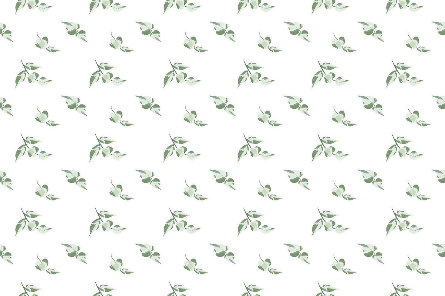 white flower with leaf as seamless pattern background vector