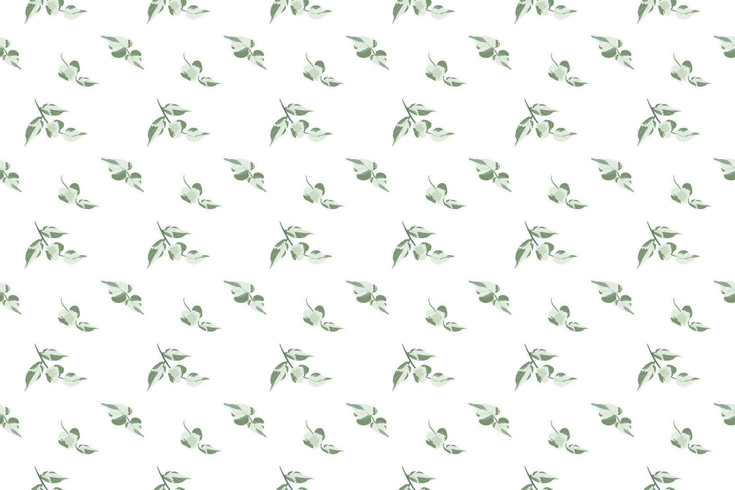 white flower with leaf as seamless pattern background vector