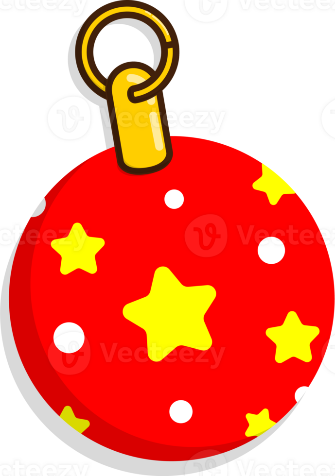 red ball ornament decorate celebration new year or christmas red design png