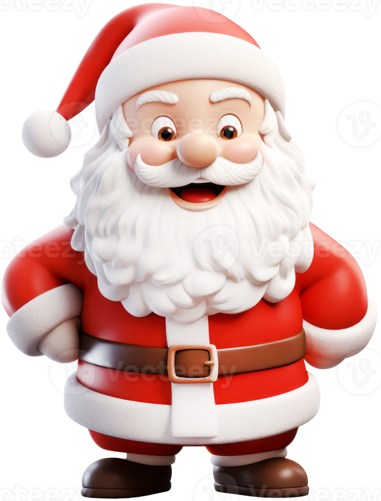 3d character Santa Claus of Merry Christmas png