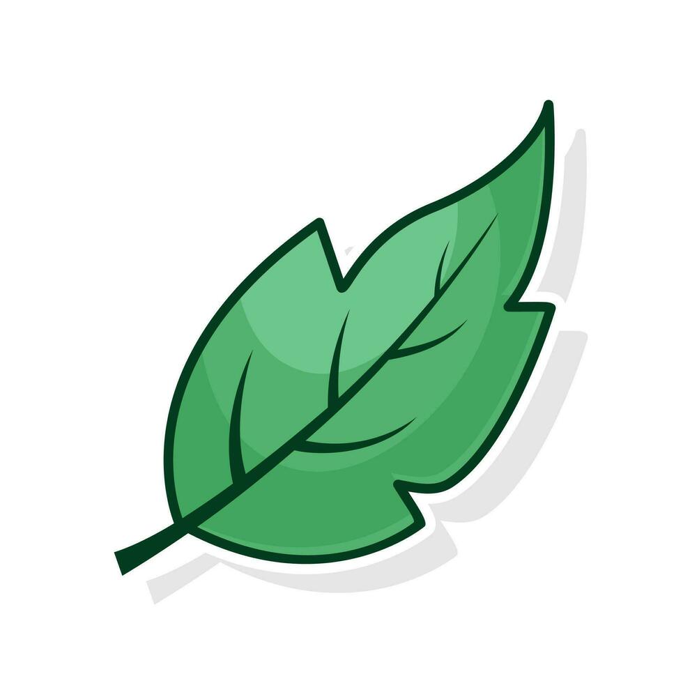 Minimalist Autumn Leaf isolated on a white background vector