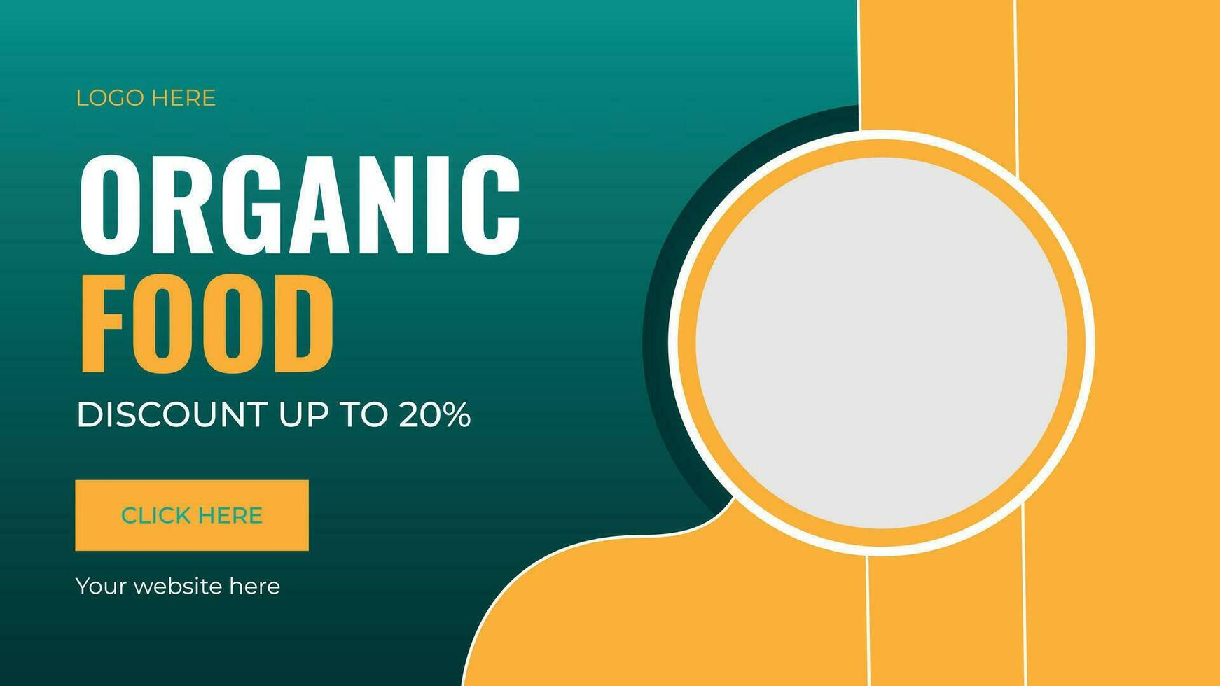 Organic Food Vector Web Banner
