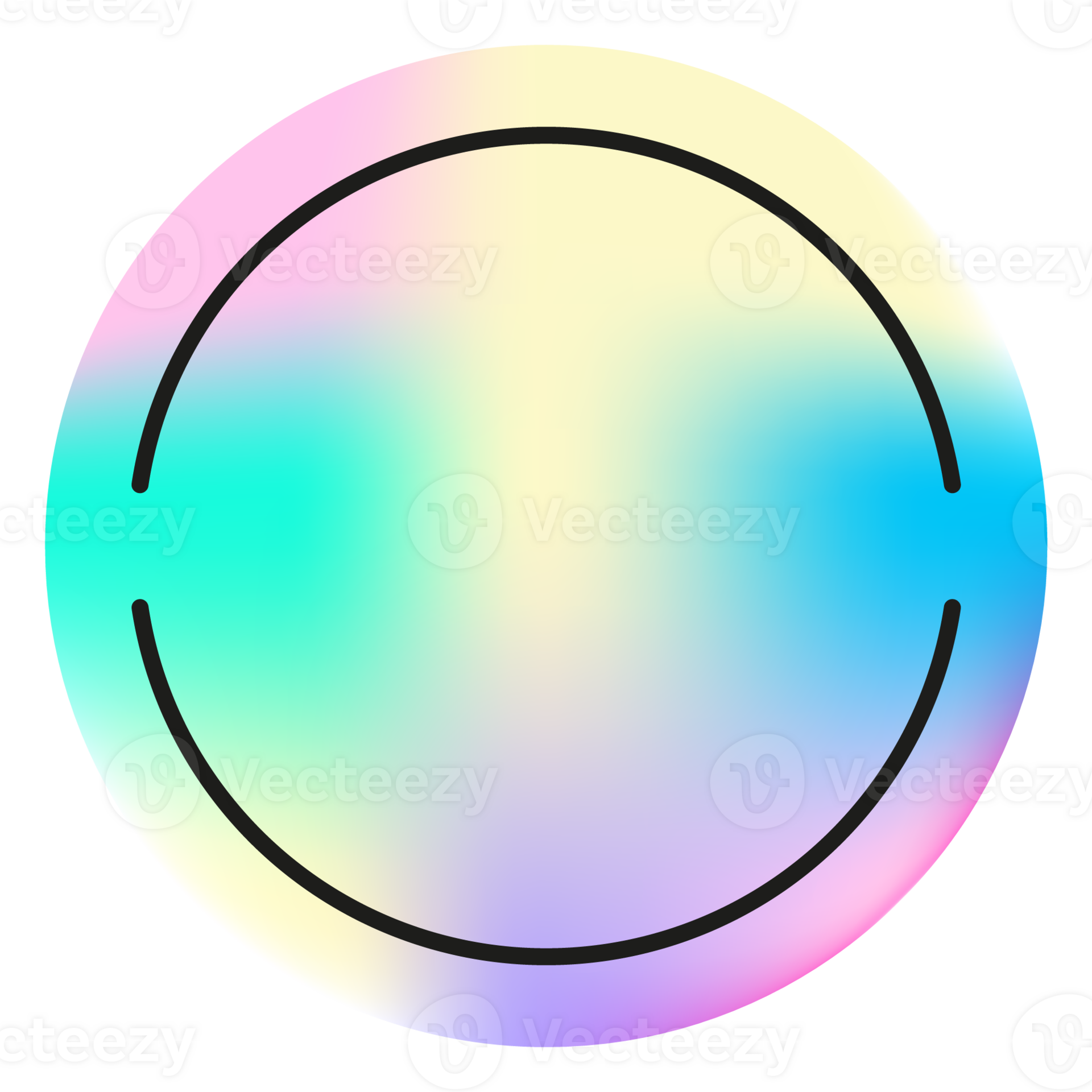 Holographic sticker hologram label circle shape PNG sticker for