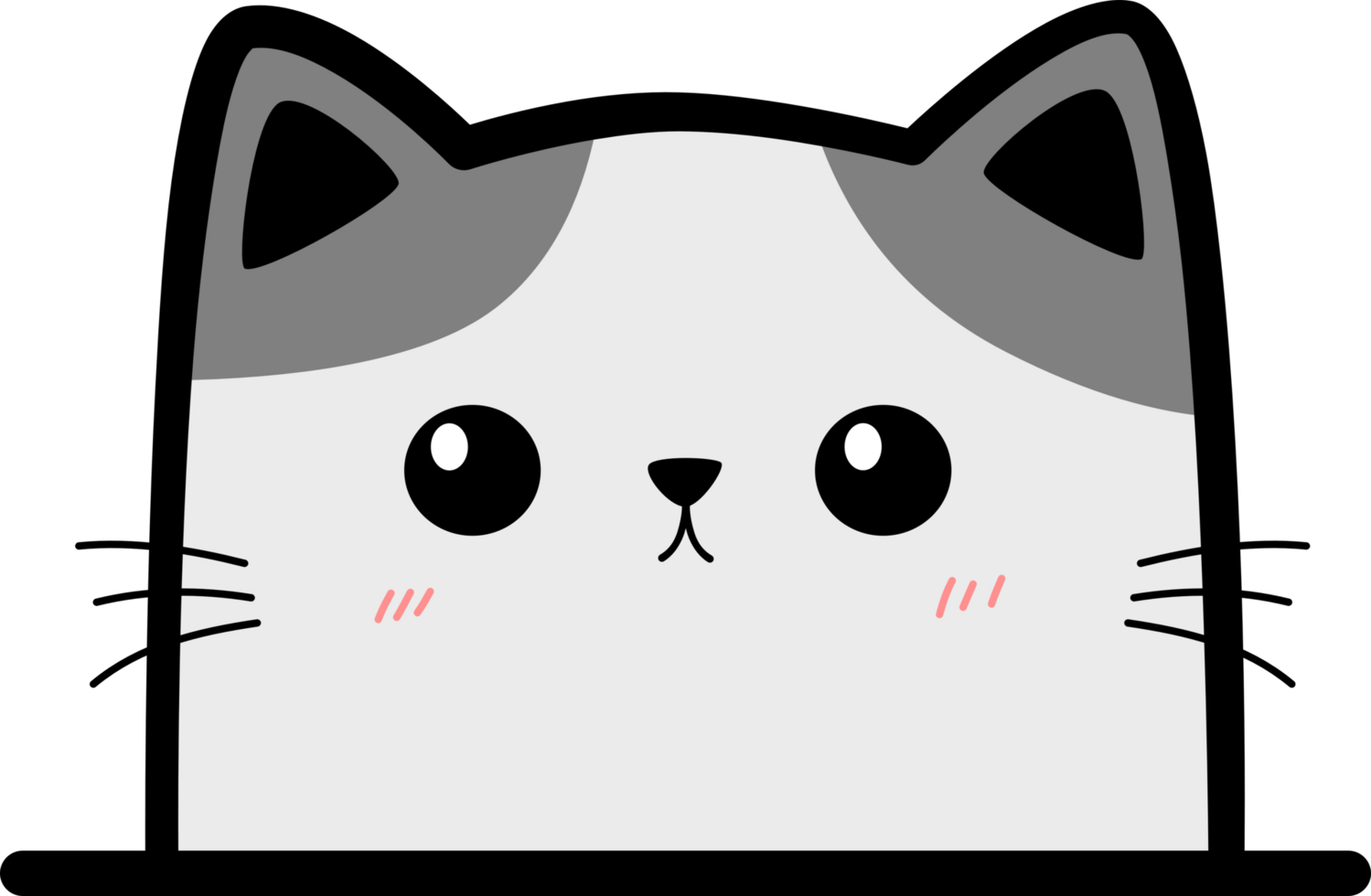 gatto viso cartone animato personaggio png