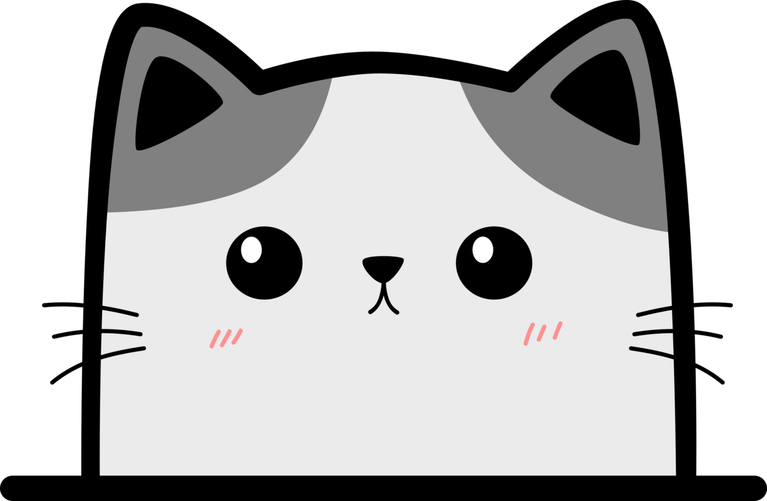 cat face cartoon character png