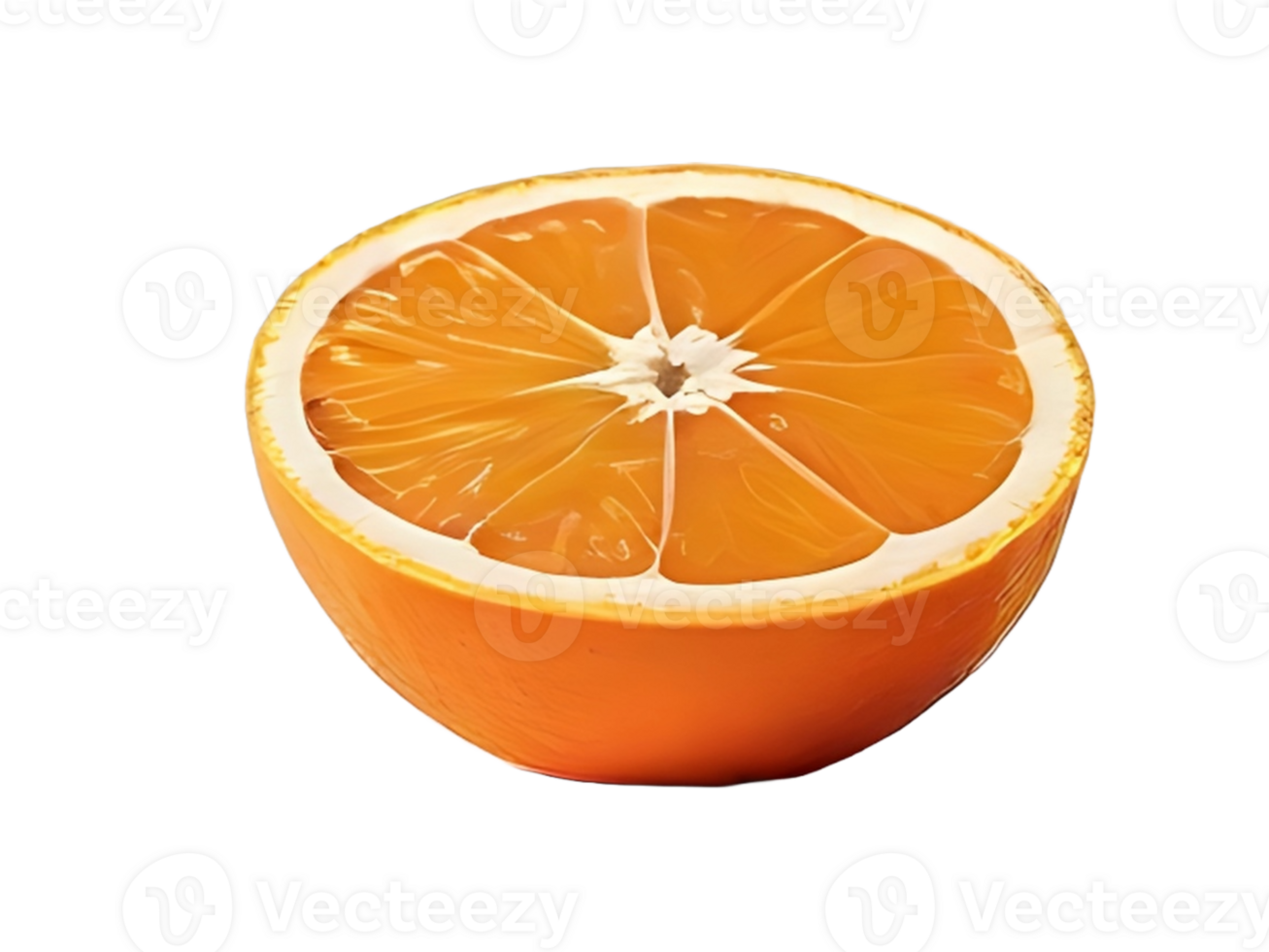 AI generated Slice of orange with PNG