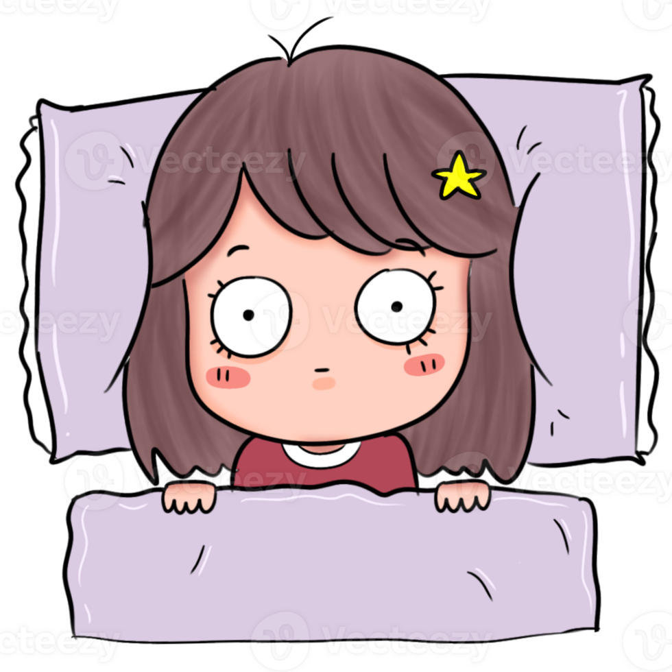 Sleepless Girl Cute png