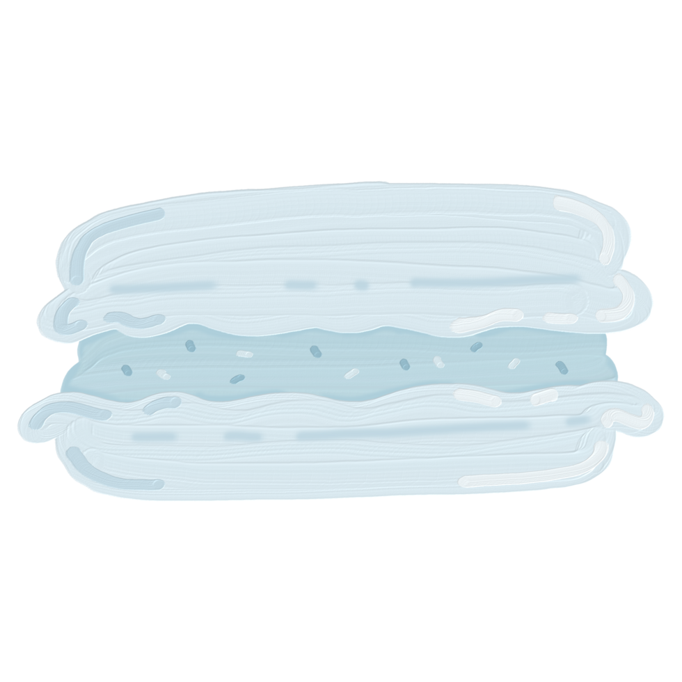 Oil painting dessert macaron cartoon PNG
