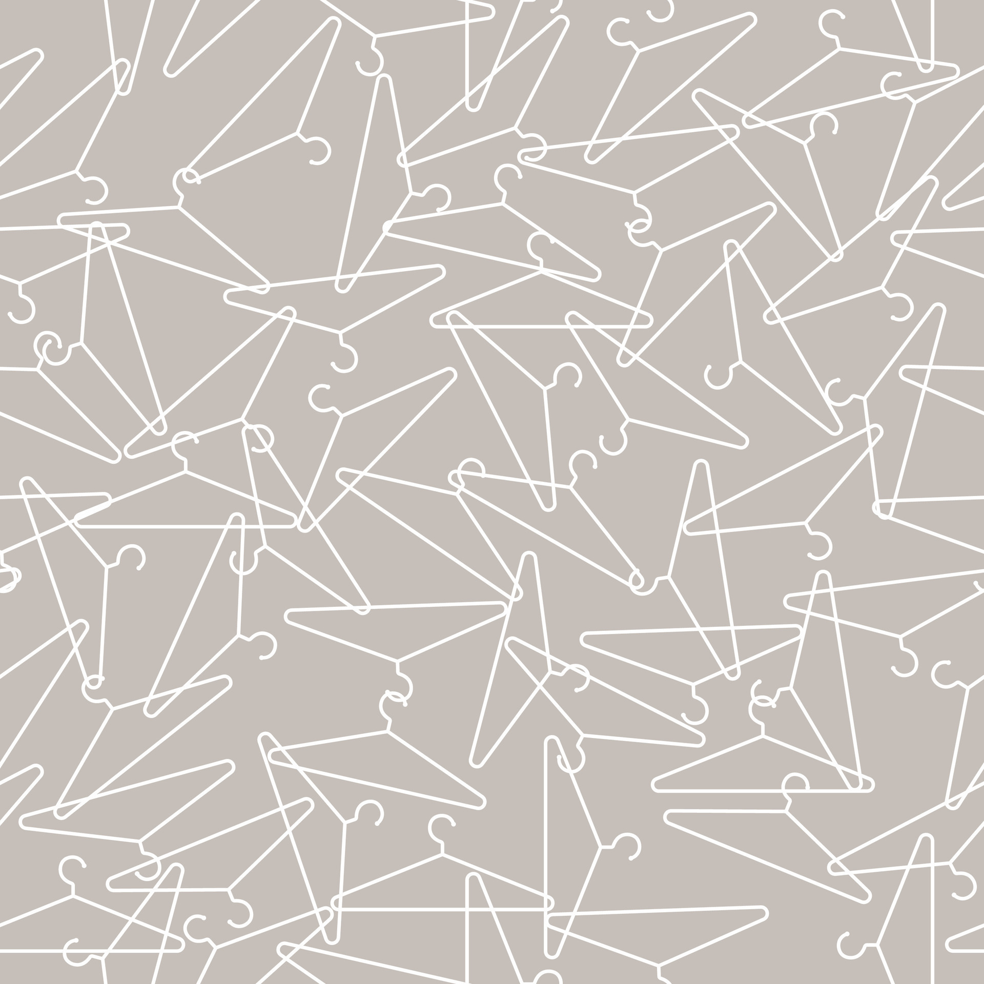 Abstract White Cloth Hanger Vector Graphic Art Seamless Pattern vector