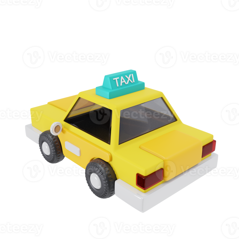 taxi 3d icoon reizen en vakantie png