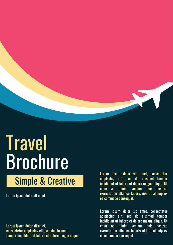 Simple and creative travel poster, flyer and brochure design vector