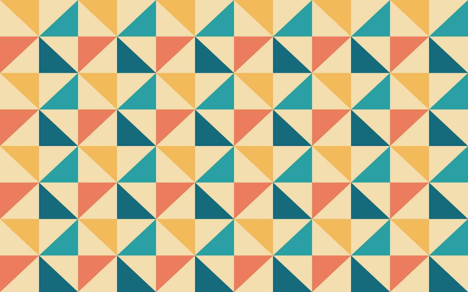 Geometric triangle retro seamless pattern background wallpaper vector