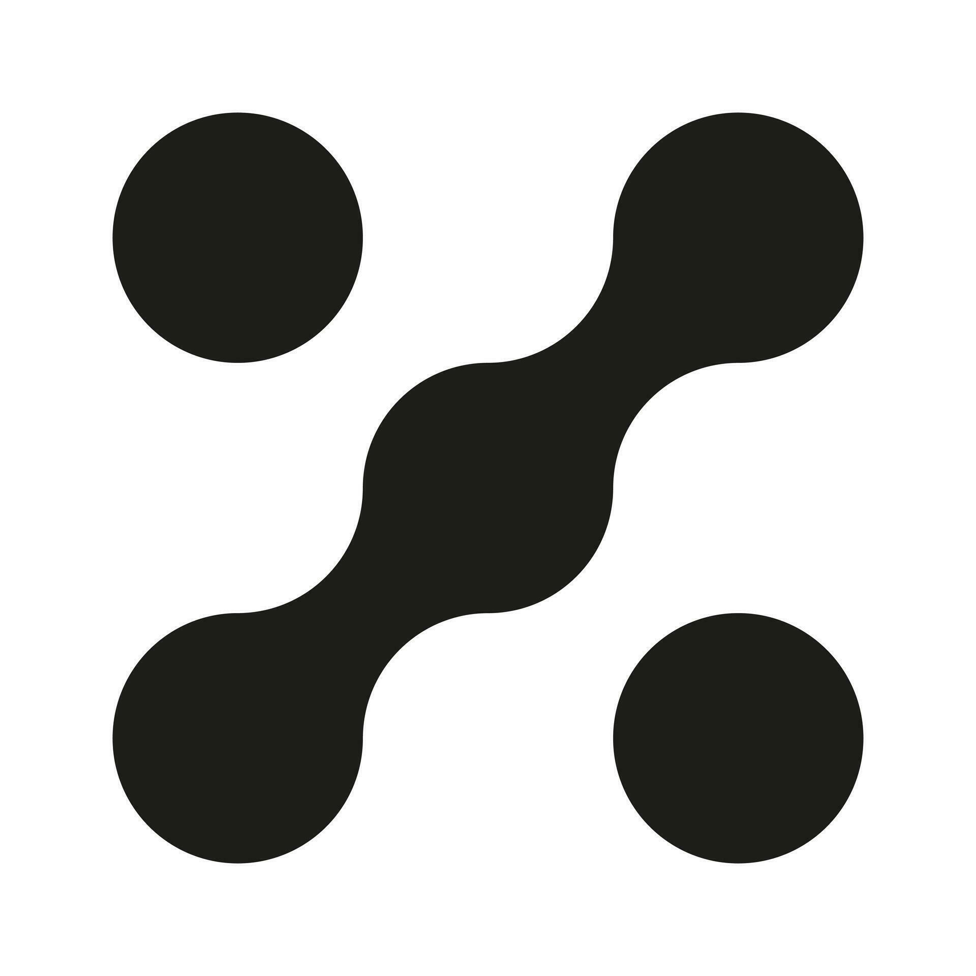 Metaball logo. Connected dots icon. Circles pattern symbol. Texture ...