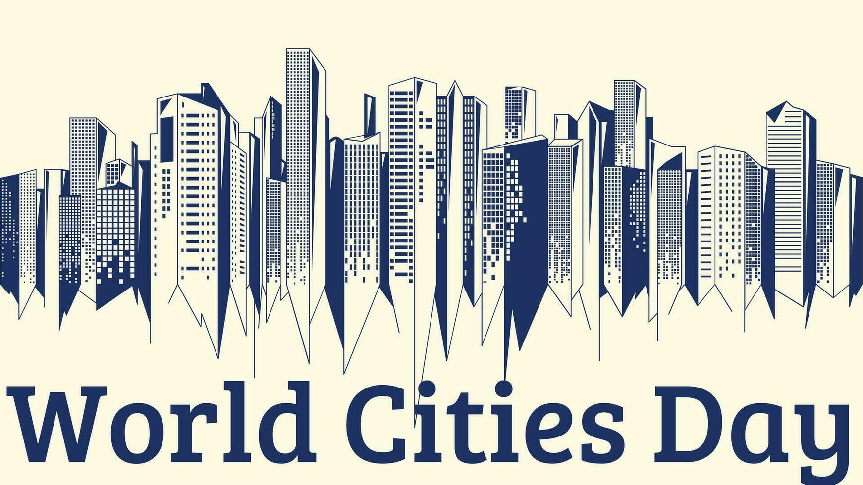 mundo ciudades día vector