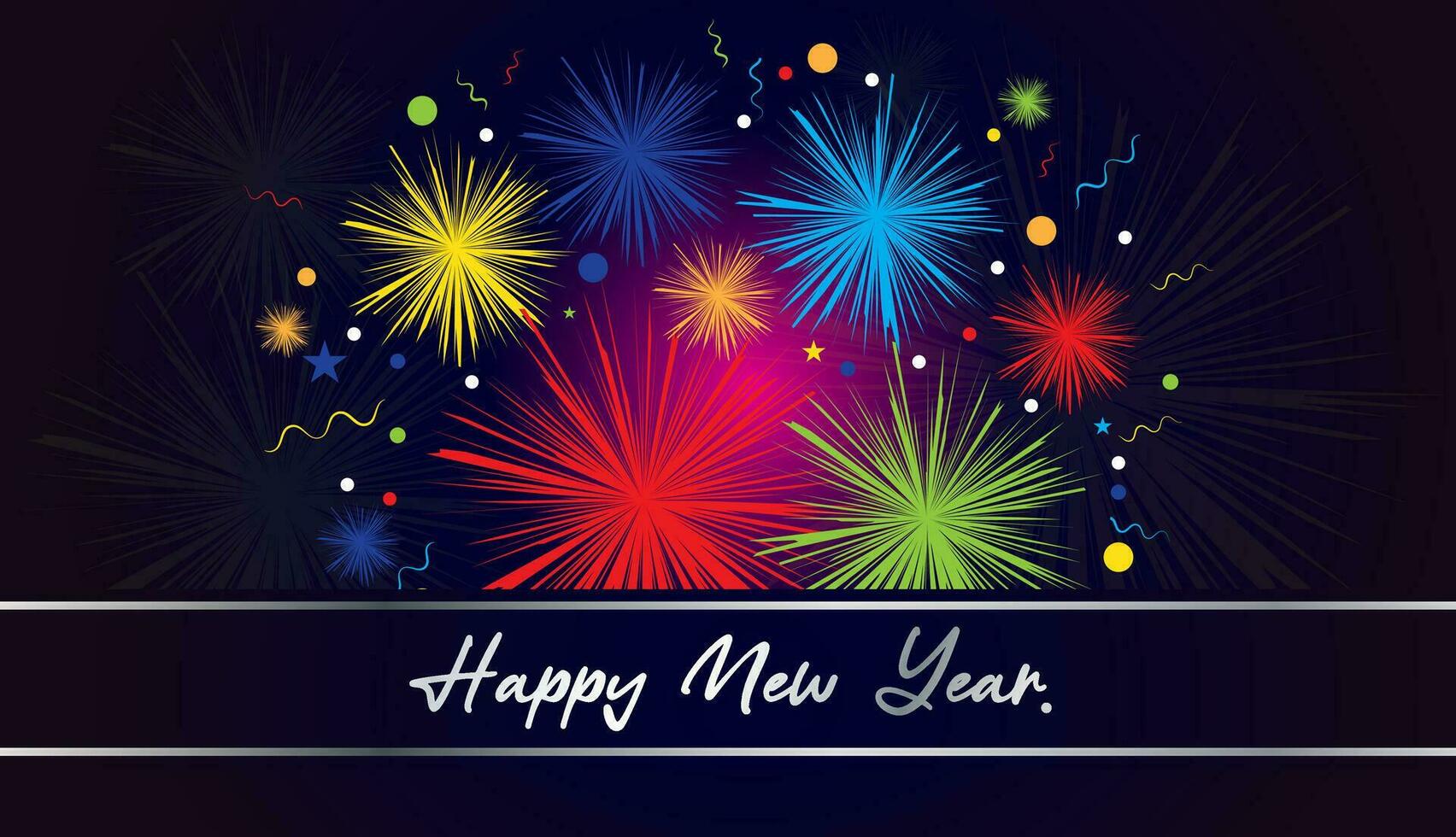 Happy New Year, this illustration can be used for your needs in the coming New Year vector