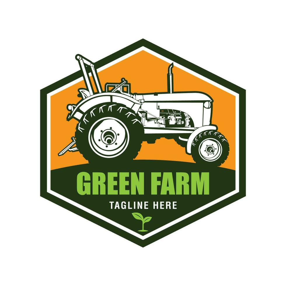 Farm Tractor vector illustration, perfect for Farm Service and logo design