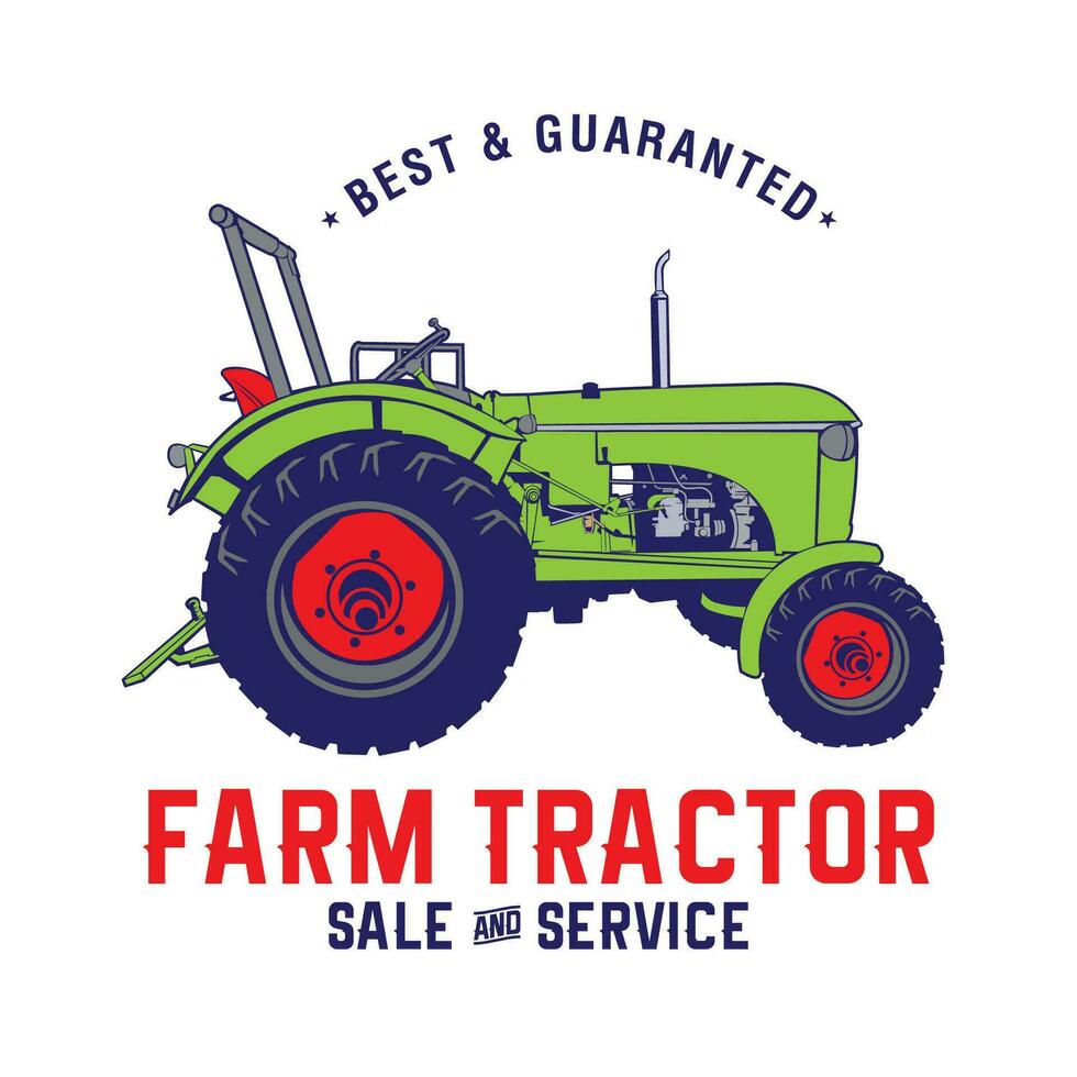 granja tractor vector ilustración, Perfecto para granja Servicio y logo diseño