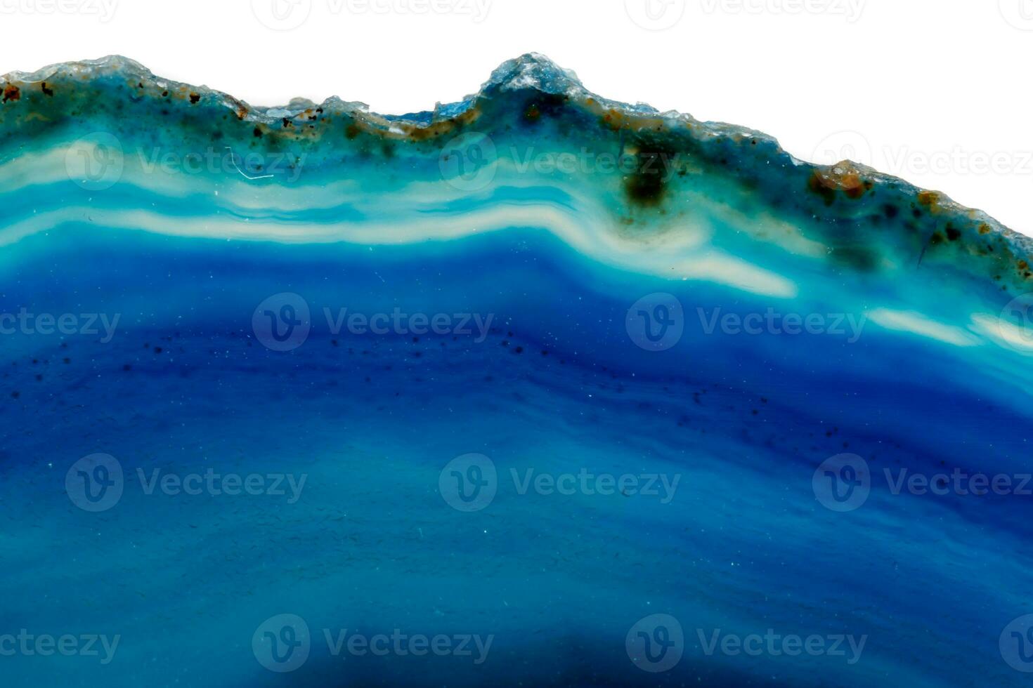 Macro mineral stone Blue Agate breed a white background photo