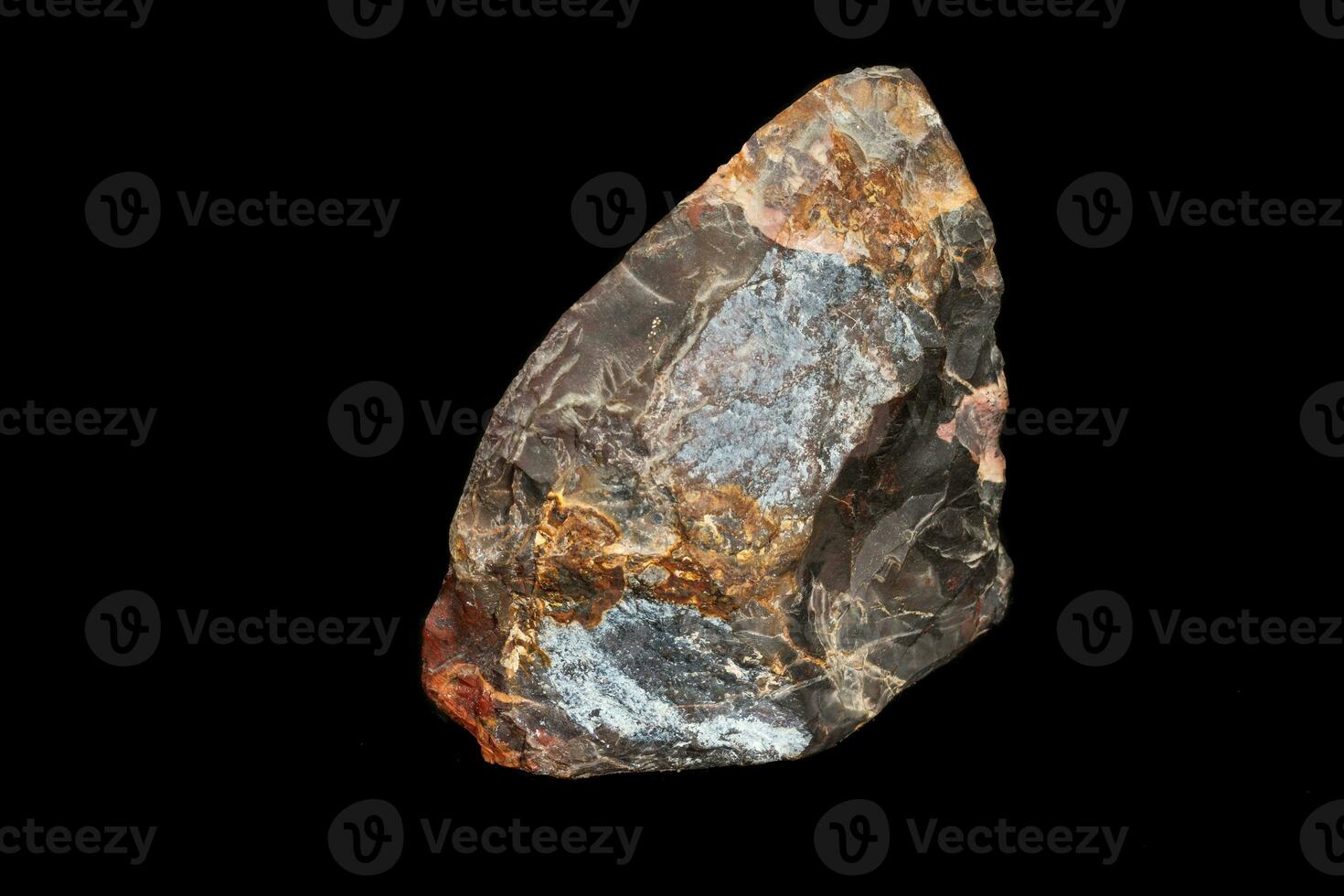 macro stone mineral jasper on black background photo