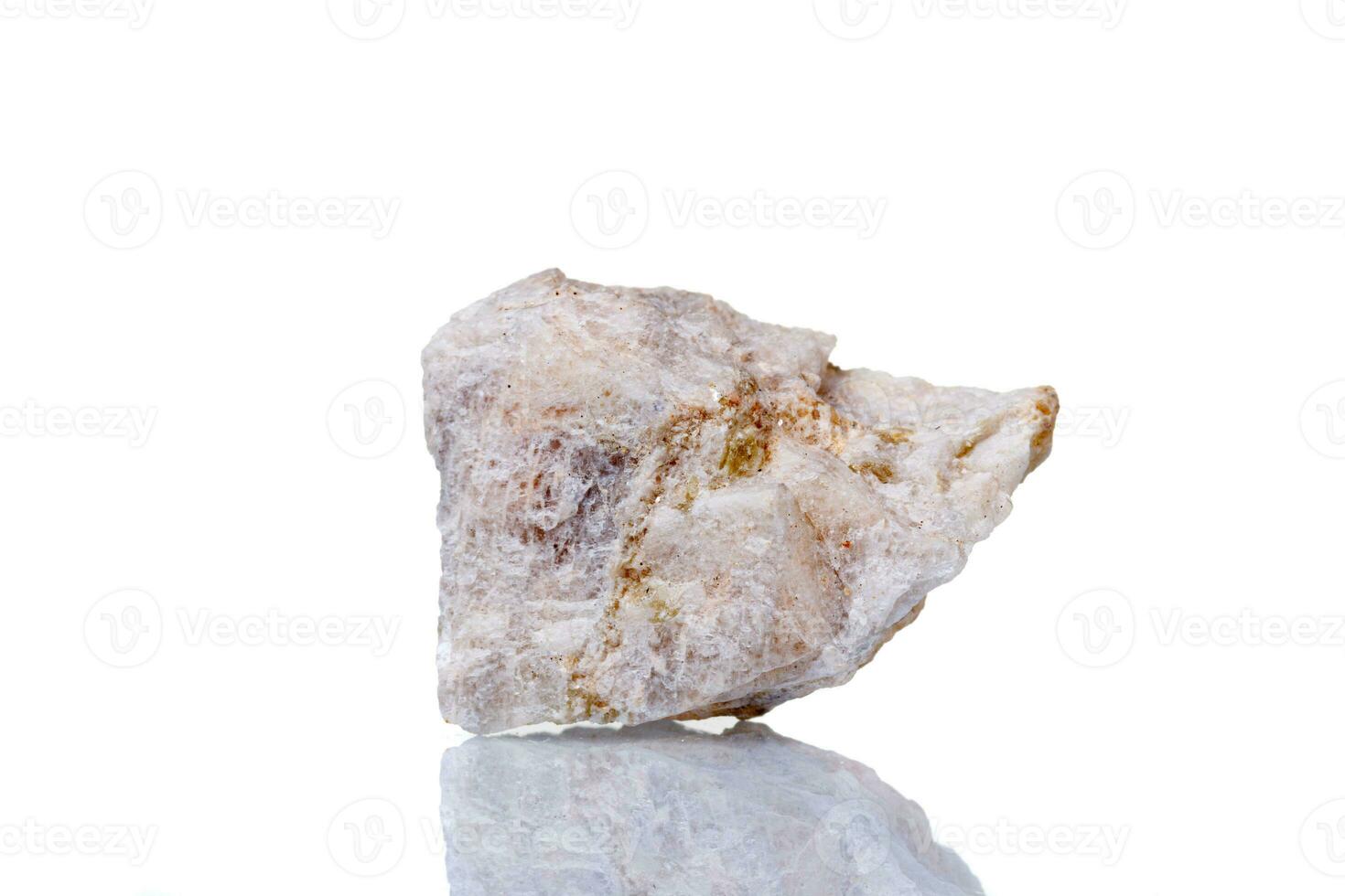 macro mineral stone Wollastonite on a white background photo