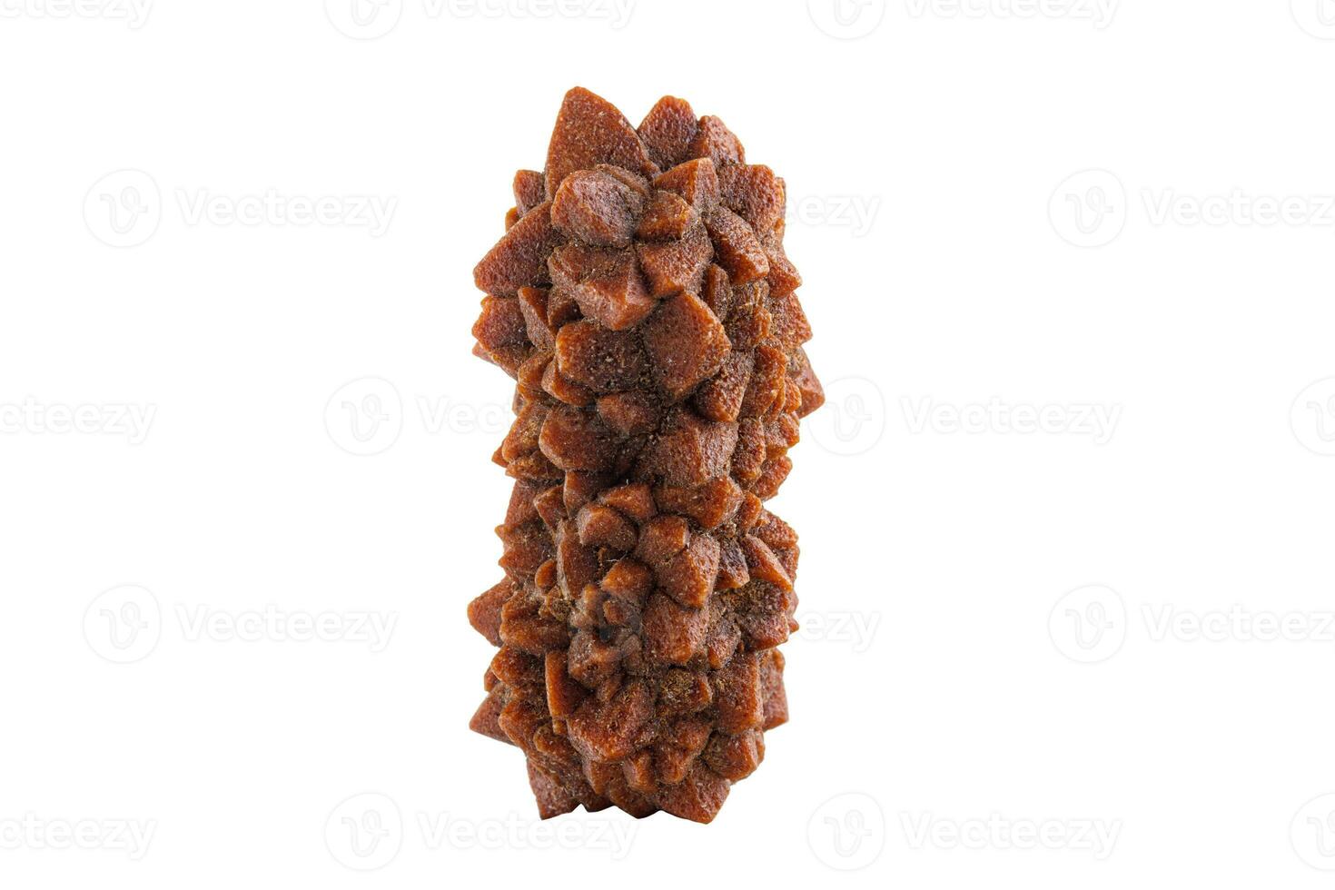 Macro mineral stone Ikaite on a white background photo