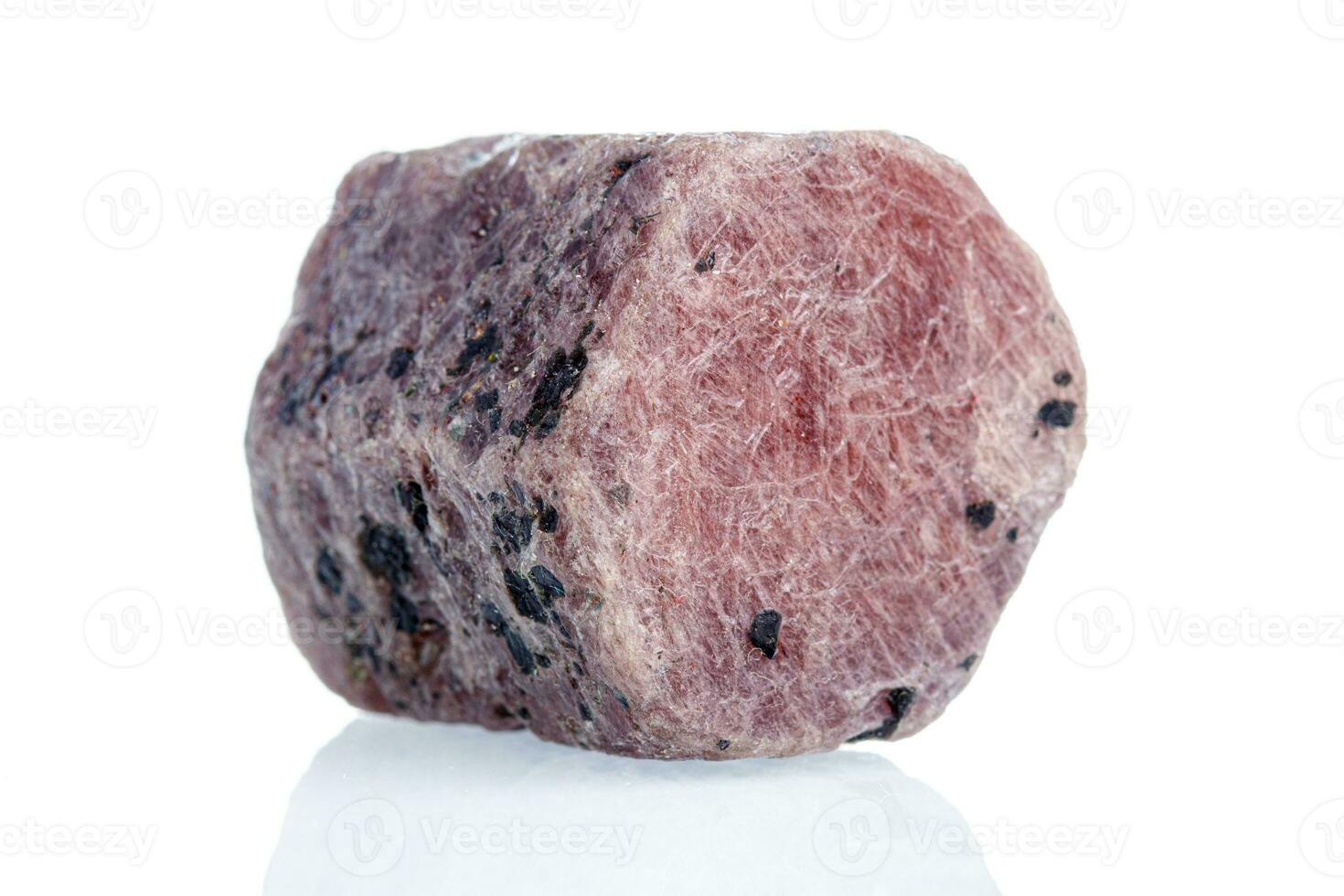 macro mineral stone ruby on a white background photo