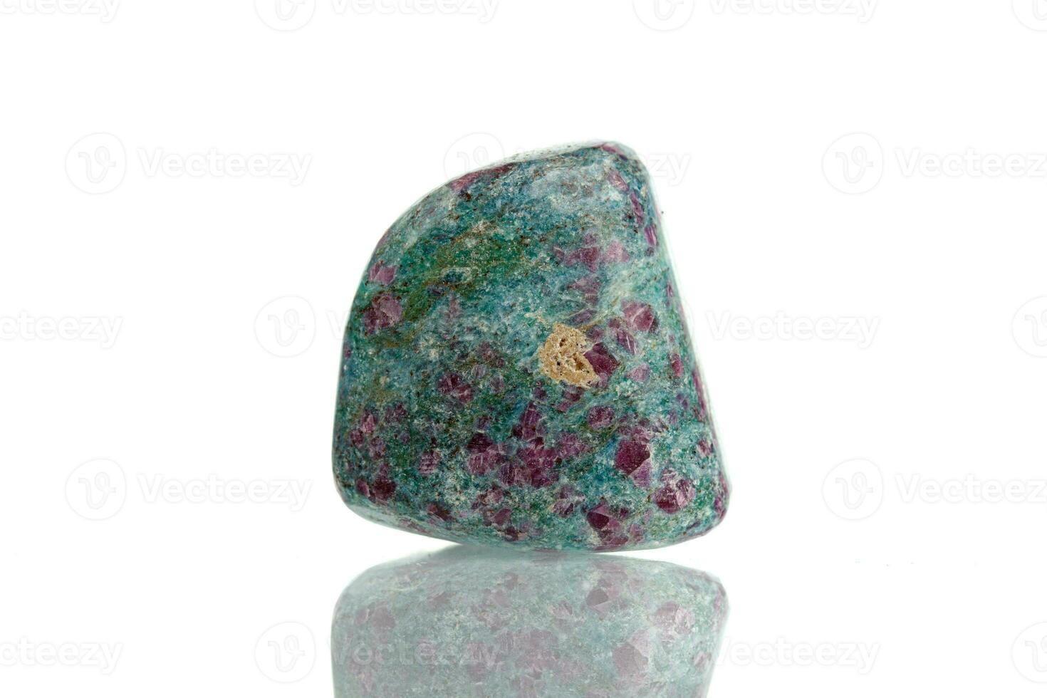 macro mineral stone ruby on a white background photo