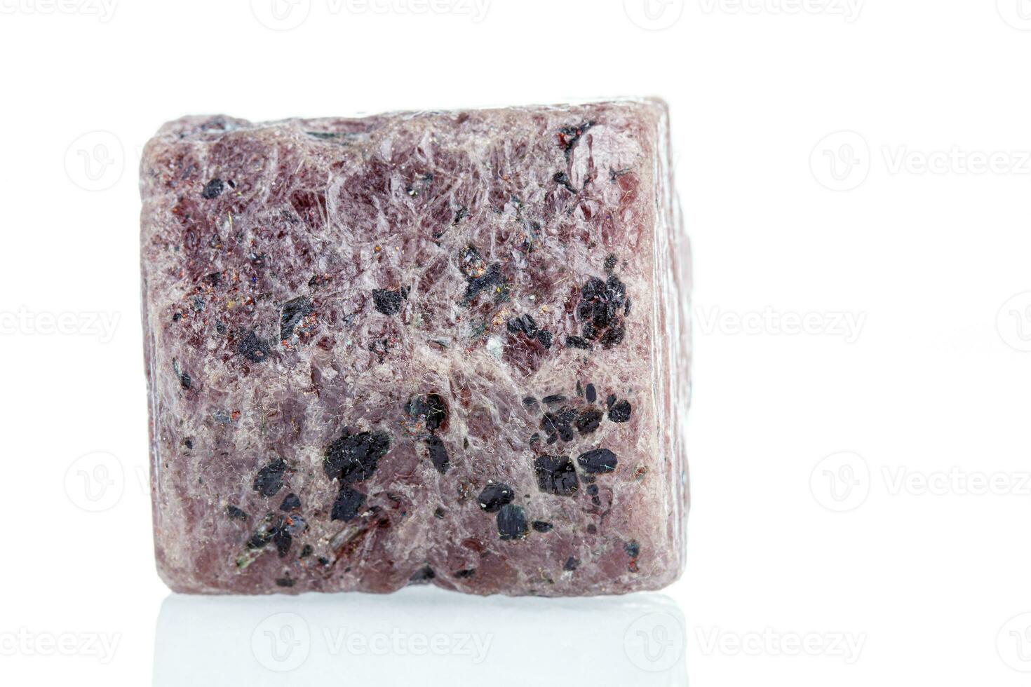macro mineral stone ruby on a white background photo