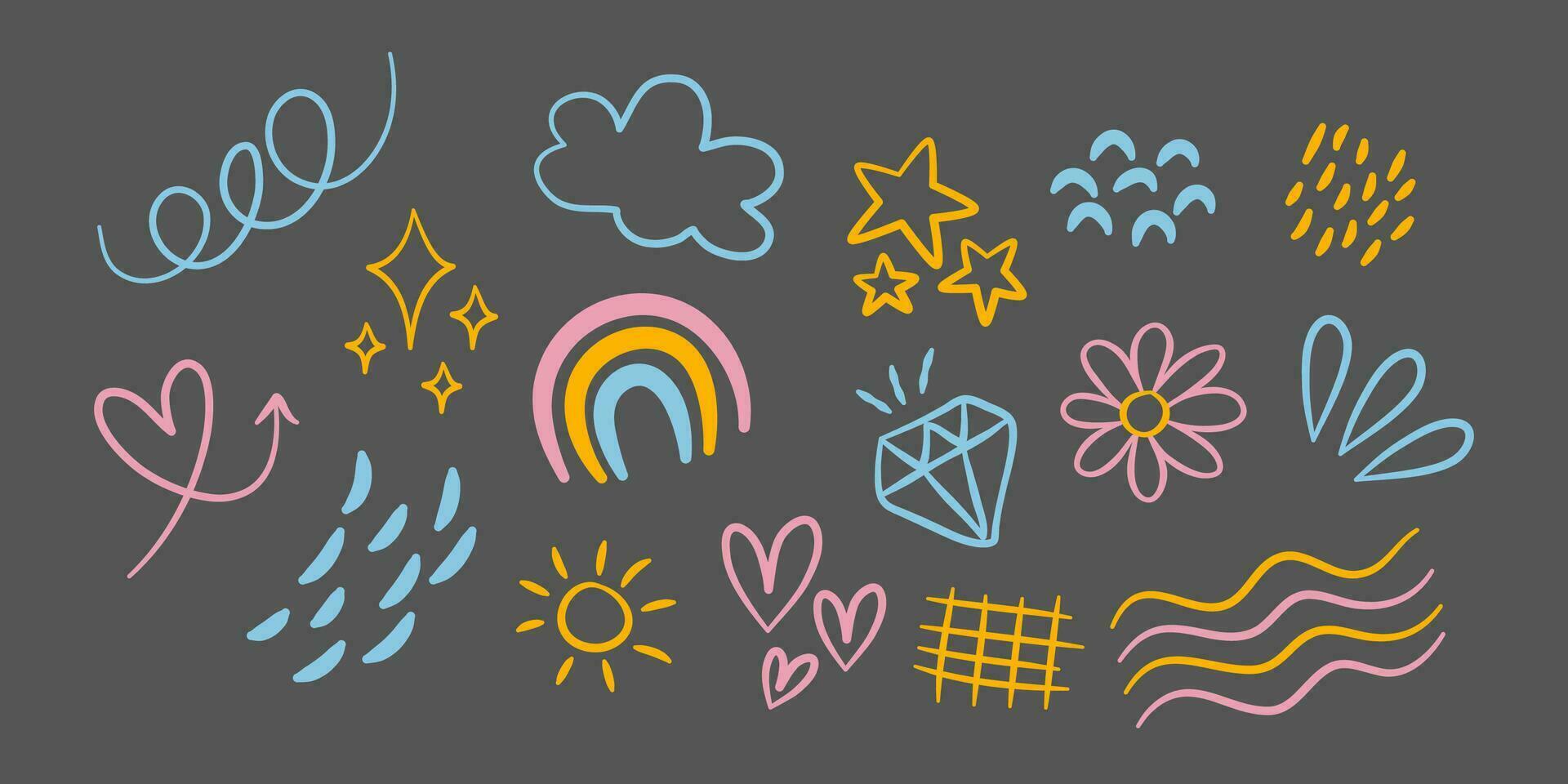 Cute hand drawn doodle vector