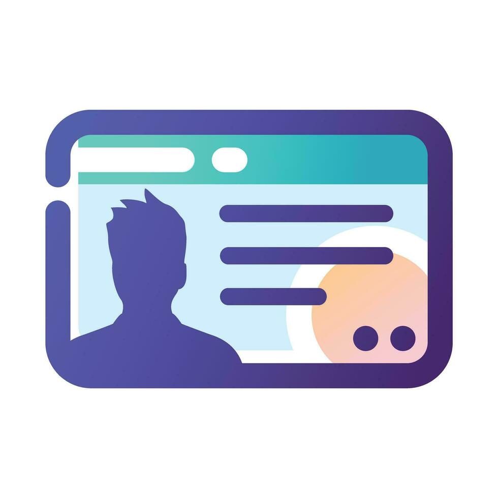 Illustration of an identity card vector
