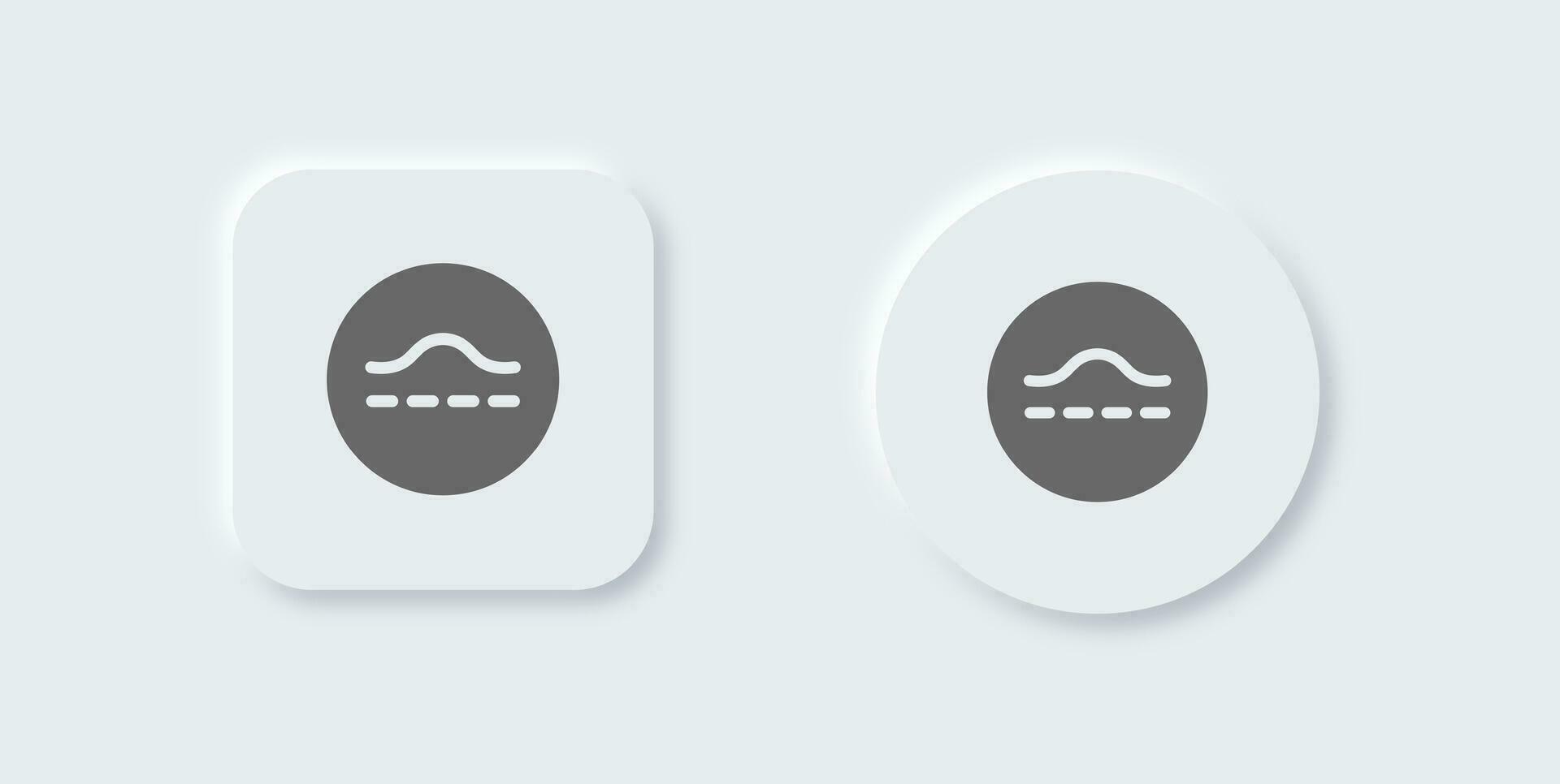 Average solid icon in neomorphic design style. Business signs vector illustration.