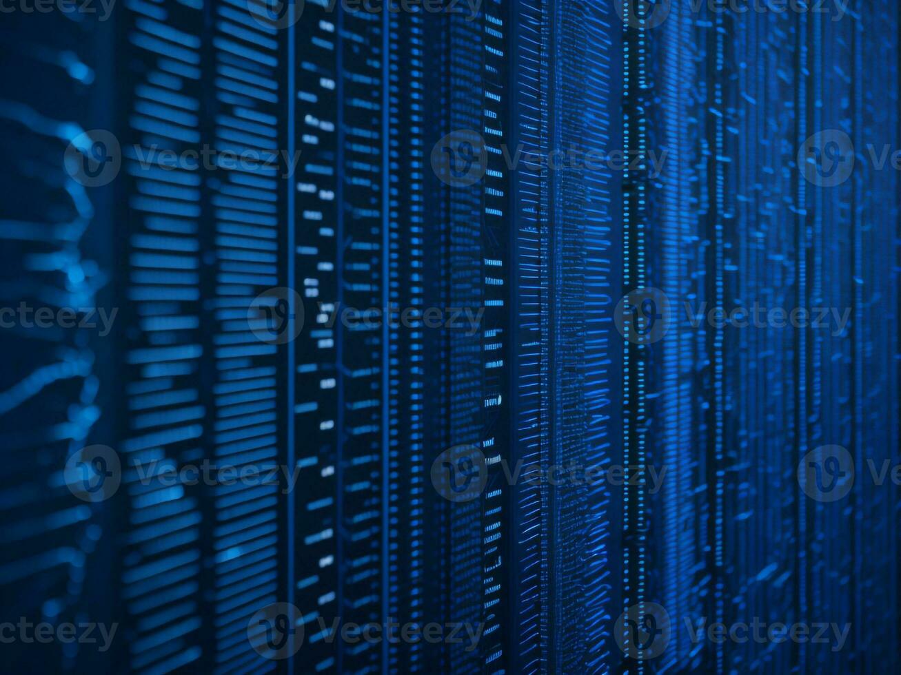 AI generated Blue digital binary data on computer screen background. binary code background . abstract blue background photo